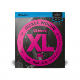   D'Addario Струны для бас-гитары ESXL170 XL Regular Light Double Ball End 45-100