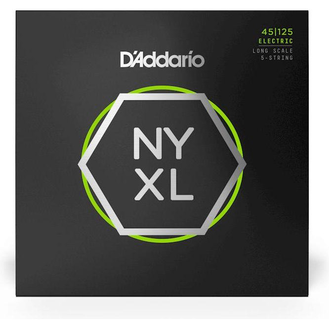 D'Addario NYXL45125 Nickel Wound Regular Light Electric Bass 5 Strings 45/125 - зображення 1