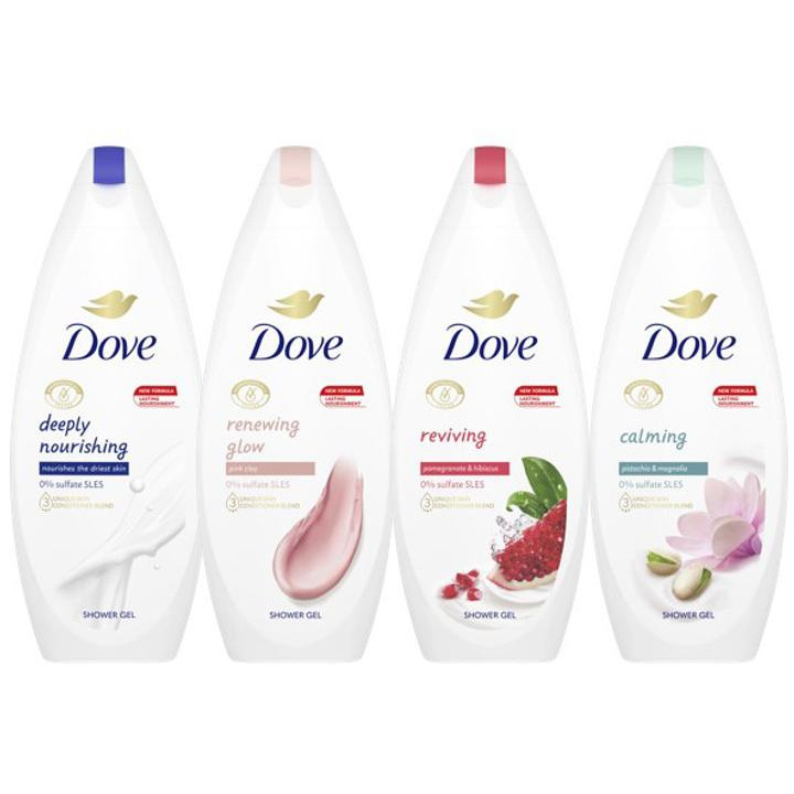 Dove Набір гелів для душу  Релакс Терапія 250 мл х 4 шт (8720182998910) - зображення 1