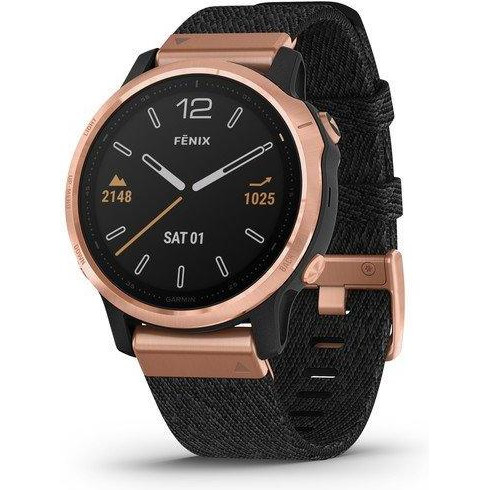 Garmin Fenix 6S Pro Sapphire Rose Gold with Heathered Black Nylon Band (010-02159-37) - зображення 1