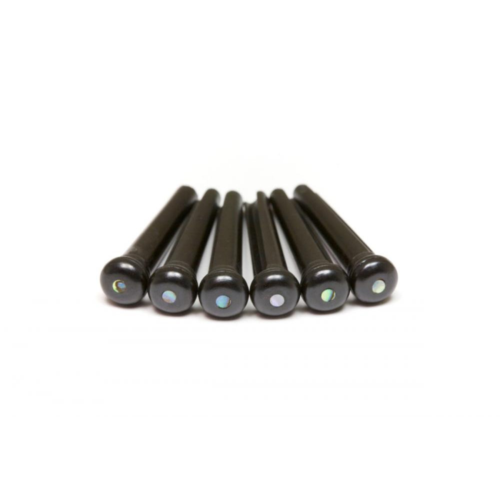 Graph Tech PP-2182-00 TUSQ Bridge Pins Martin Style 2mm Black / Paua Dot (6 Pcs) - зображення 1