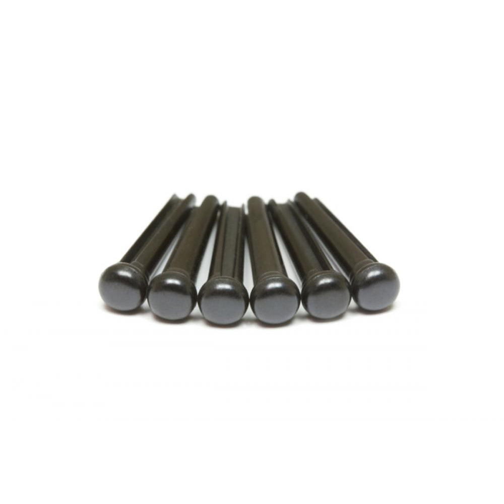 Graph Tech PP-2100-01 TUSQ Bridge Pins (6) N0 Dot - Black (6 Pcs) - зображення 1