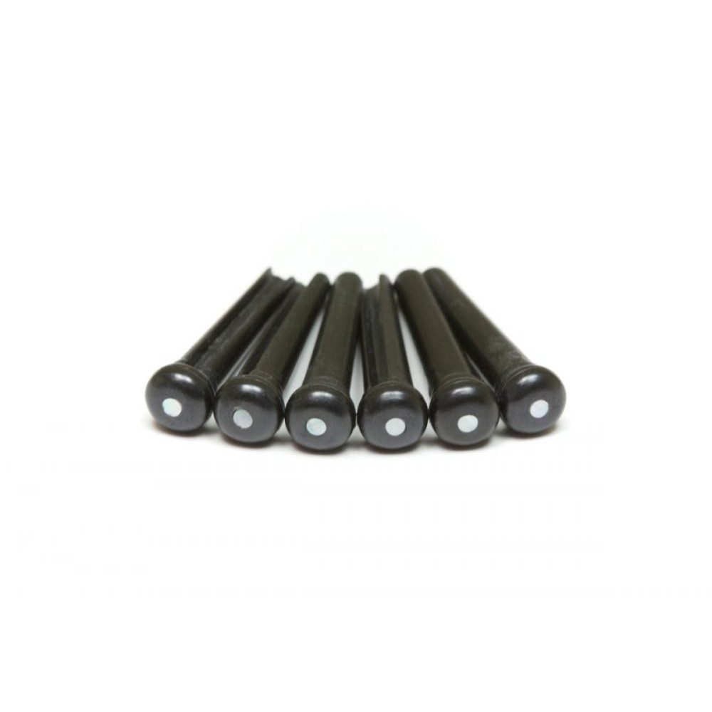 Graph Tech PP-2142-00 TUSQ Bridge Pins Martin Style 2mm Black / Mother-Of-Pearl Dot (6 Pcs) - зображення 1