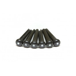   Graph Tech PP-2142-00 TUSQ Bridge Pins Martin Style 2mm Black / Mother-Of-Pearl Dot (6 Pcs)