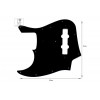 Fender PURE VINTAGE PICKGUARD JAZZ BASS 70S 10-HOLE BLACK - зображення 2