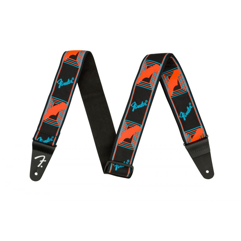 Fender STRAP NEON MONOGRAMMED BLUE ORANGE - зображення 1