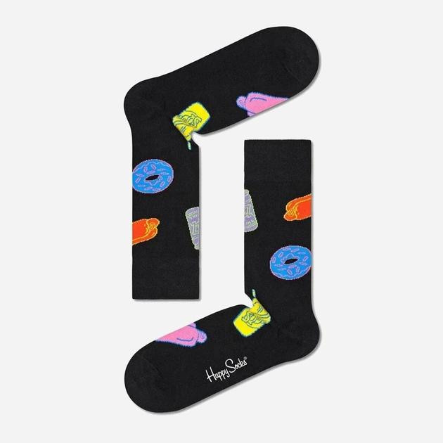 Happy socks Шкарпетки жіночі прикольні високі бавовняні  00-4002*10 36/40 Чорні (2200005065792) - зображення 1