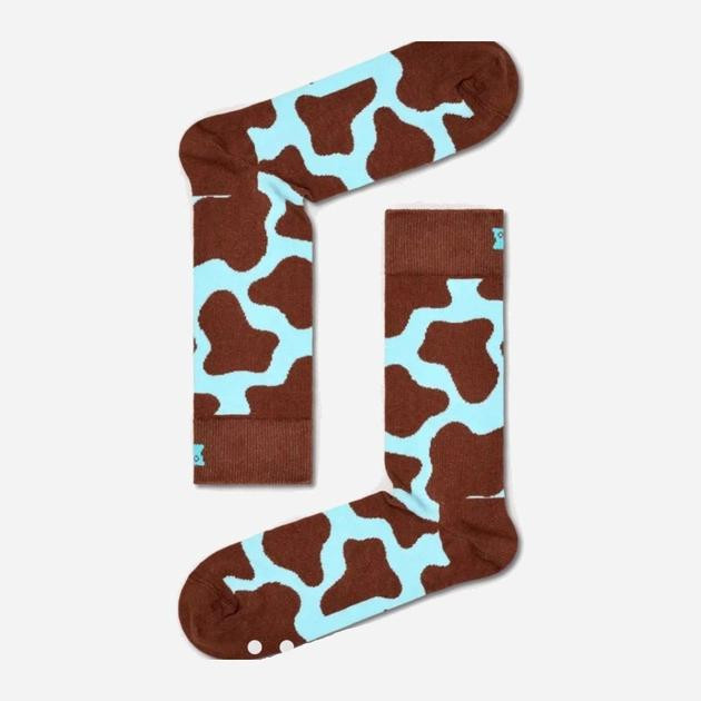 Happy socks Шкарпетки жіночі прикольні високі бавовняні  00-4000*70 36/40 Коричневі/блакитні (2200005065747) - зображення 1