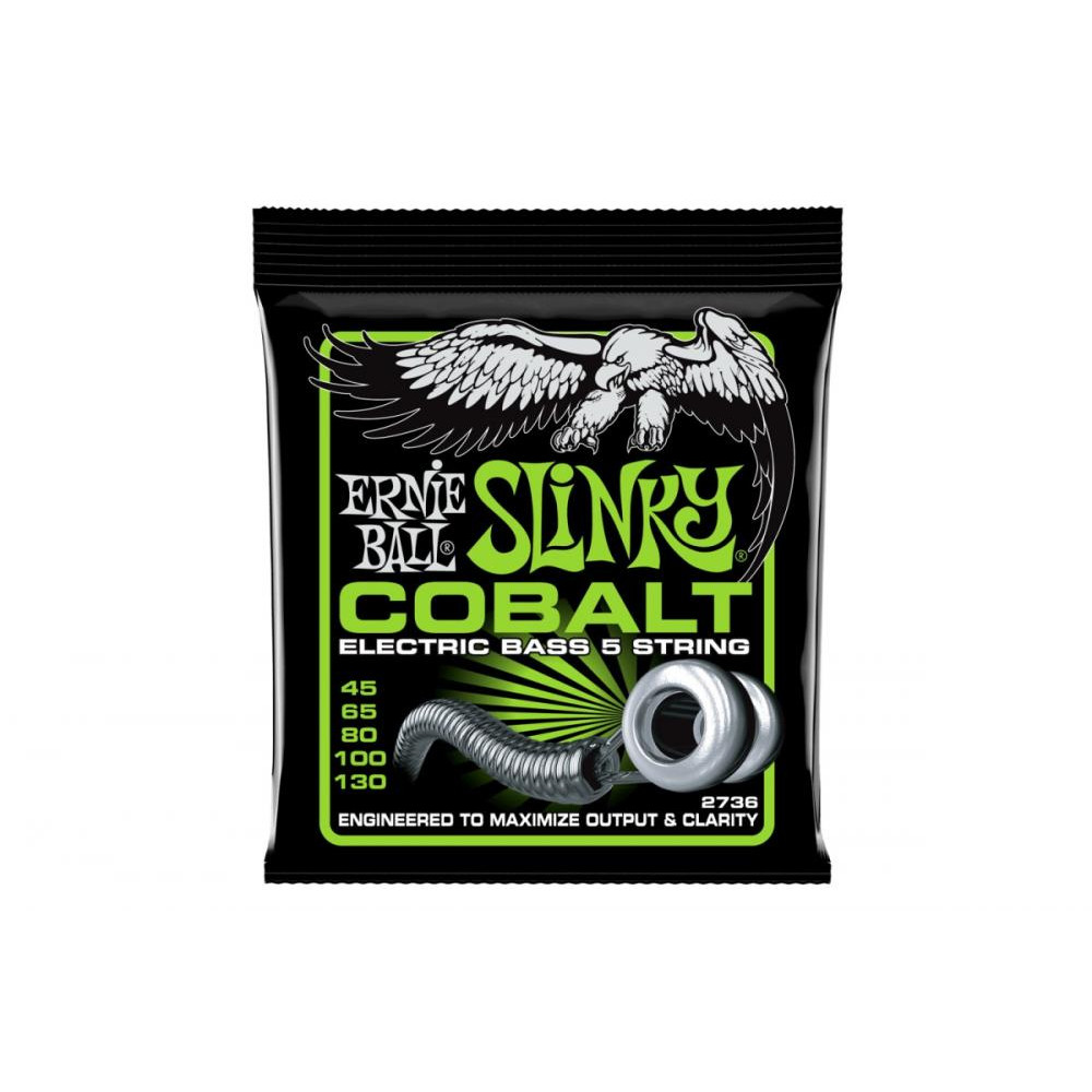 Ernie Ball P2736 Cobalt Slinky 5-Strings Bass Strings 45/130 - зображення 1