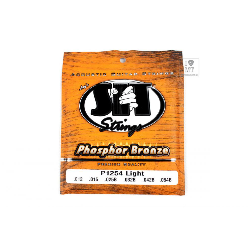 SIT strings SIT P1254 Light Phosphor Bronze Acoustic Guitar Strings 12/54 - зображення 1