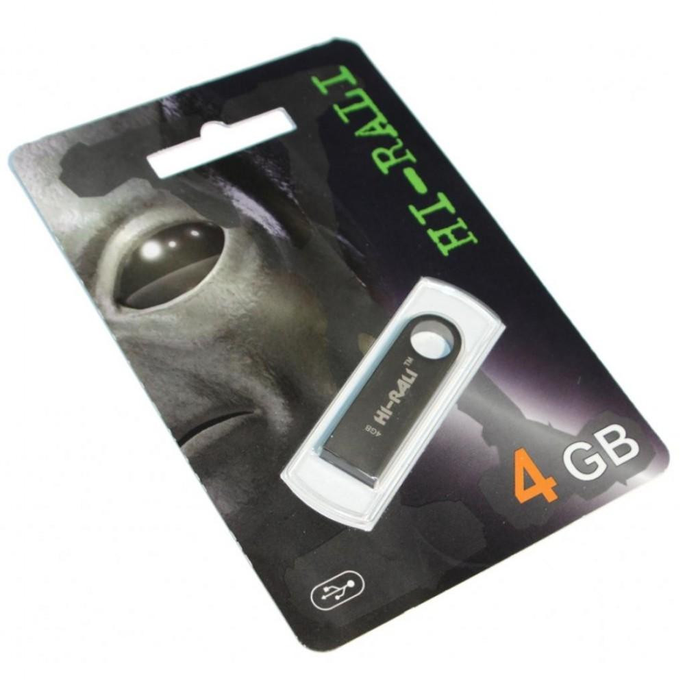 Hi-Rali 4 GB USB Flash Drive Hi-Rali Shuttle series Black (HI-4GBSHBK) - зображення 1