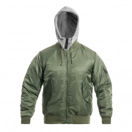 Brandit Куртка  MA1 Sweat Hooded Jacket - Olive/Grey L