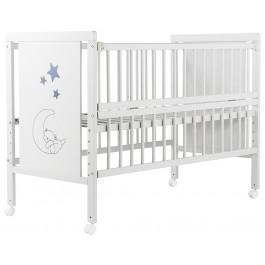   Babyroom Медвежонок M-01 откидной бок, колеса бук белый (624460)