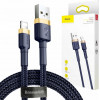 Baseus cafule Cable USB For iP 1.5A 2m Gold+Blue (CALKLF-CV3) - зображення 2