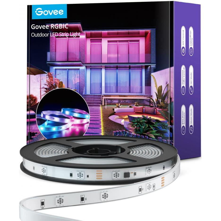 Govee H6172 Phantasy Outdoor LED Strip Light RGBIC 10м (H61723D1) - зображення 1