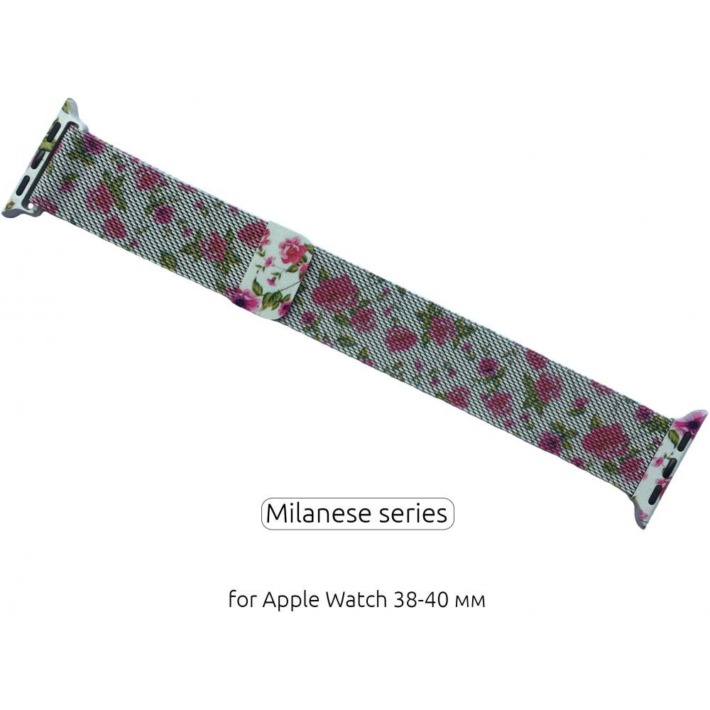 ArmorStandart Браслет металлический  Milanese Loop для Apple Watch 38mm 40mm Flowers Red Lily (ARM529 ARM52963 - зображення 1