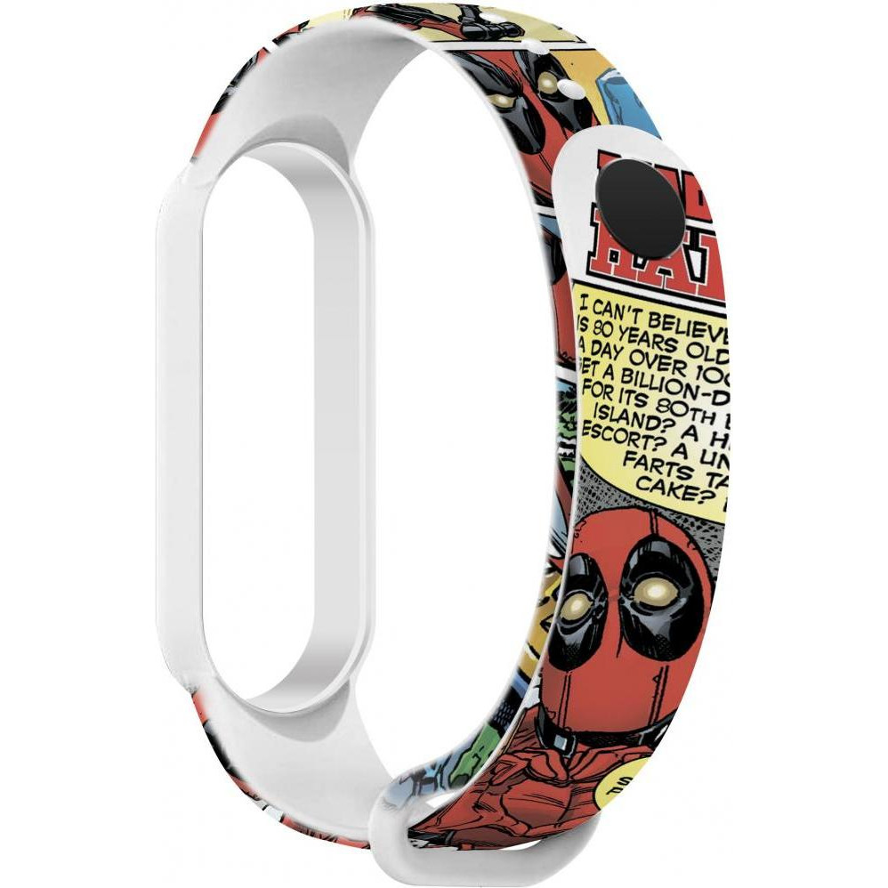 ArmorStandart Ремінець  Superhero для Xiaomi Mi Band 6/5 Deadpool Comix White (ARM59252) - зображення 1