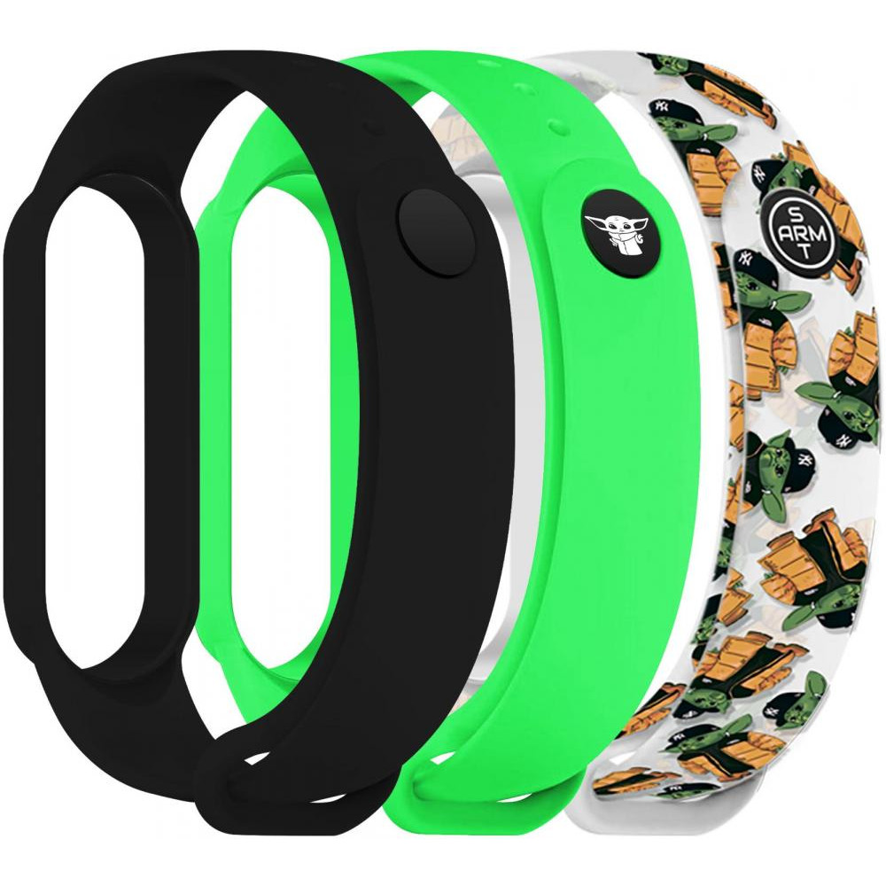 ArmorStandart Комплект ремінців  для Xiaomi Mi Smart Band 7/6/5 3 шт This-is-the-Way BY (ARM77047) - зображення 1