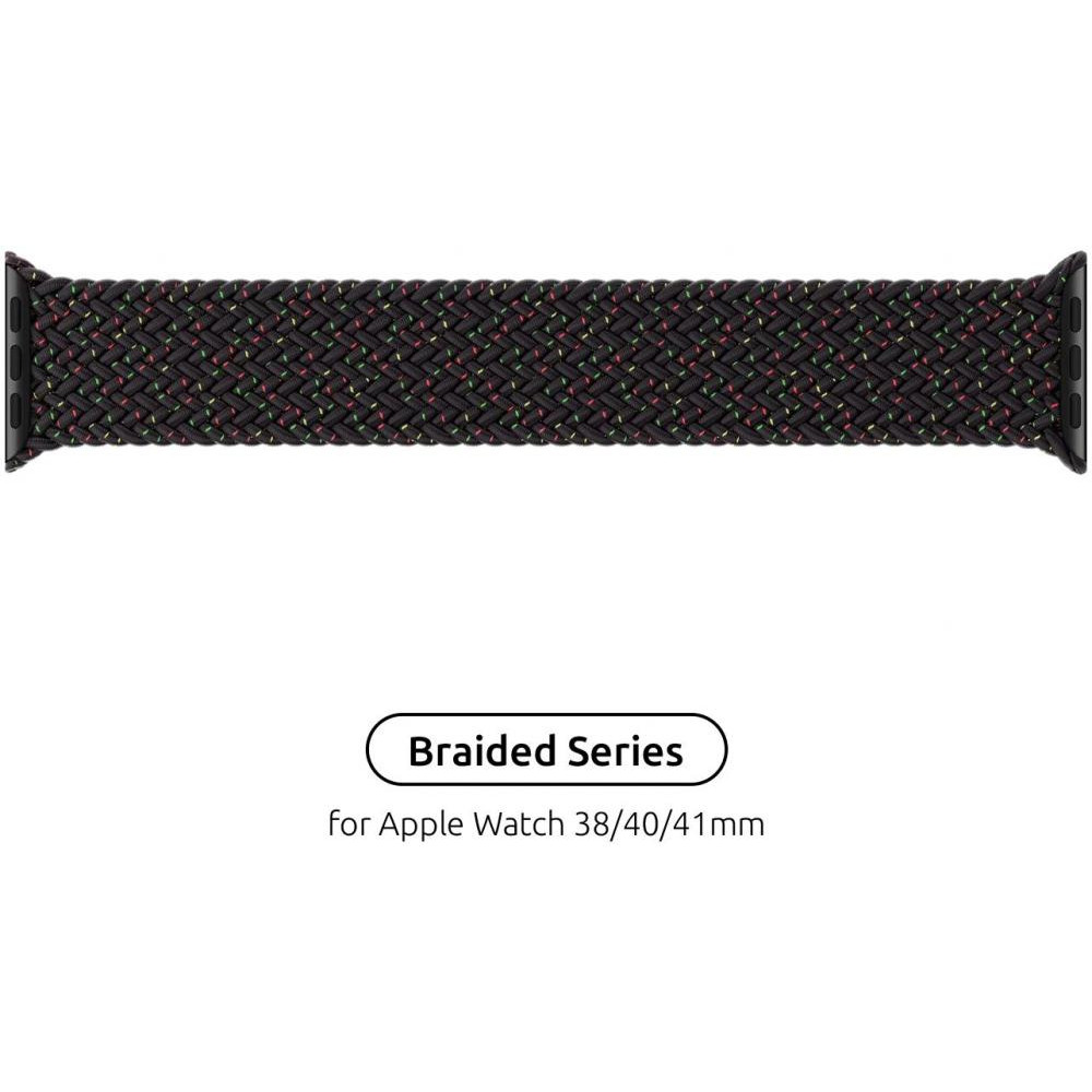 ArmorStandart Ремінець Braided Solo Loop для Apple Watch 38/40/41mm Black Unity 120 mm (ARM64894) - зображення 1