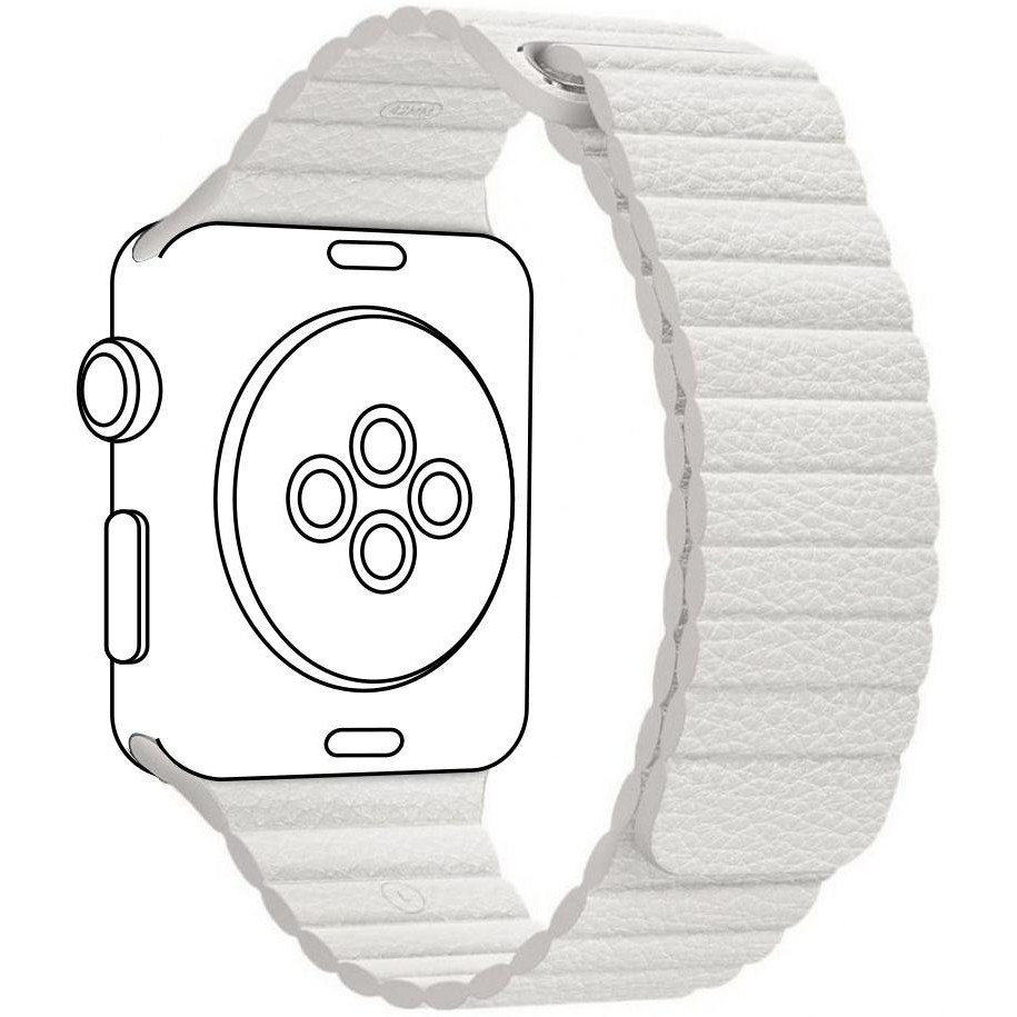 ArmorStandart Ремінець  Leather Loop для Apple Watch 42mm/44mm White (ARM57836) - зображення 1