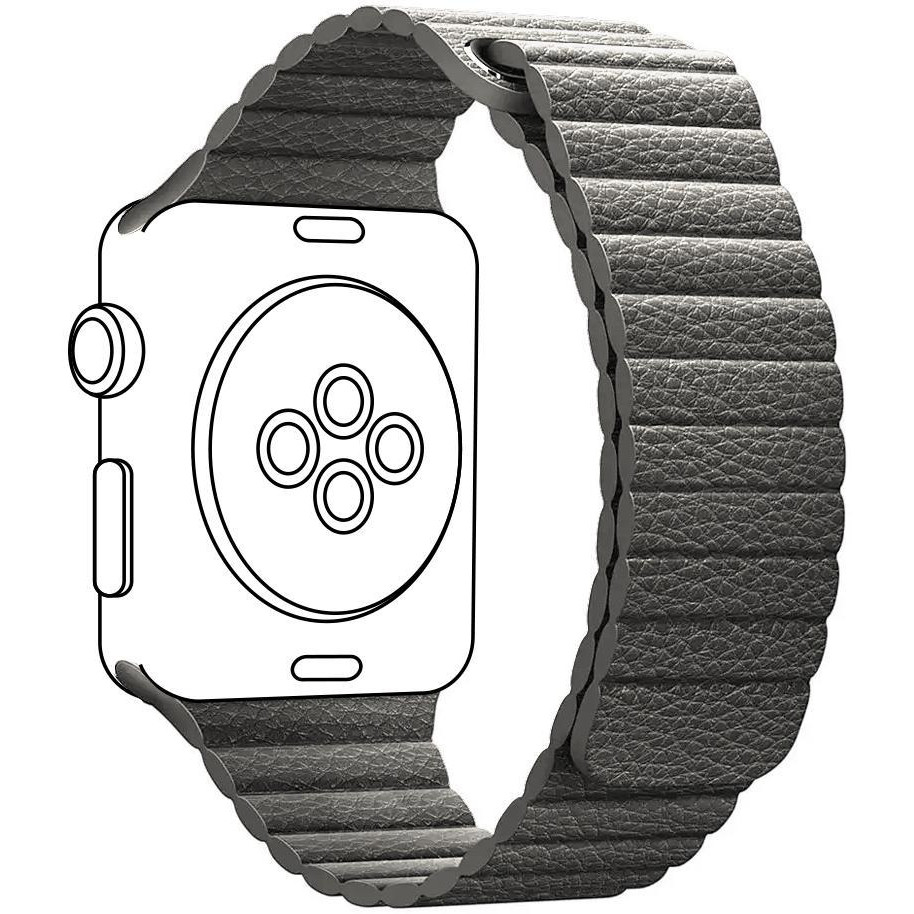 ArmorStandart Ремешок  Leather Loop для Apple Watch All Series 38/40 mm Grey (ARM48654) - зображення 1