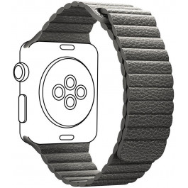   ArmorStandart Ремешок  Leather Loop для Apple Watch All Series 38/40 mm Grey (ARM48654)