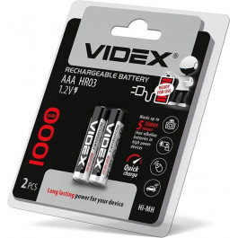   VIDEX AAA 1000mAh NiMh 2шт (23336)