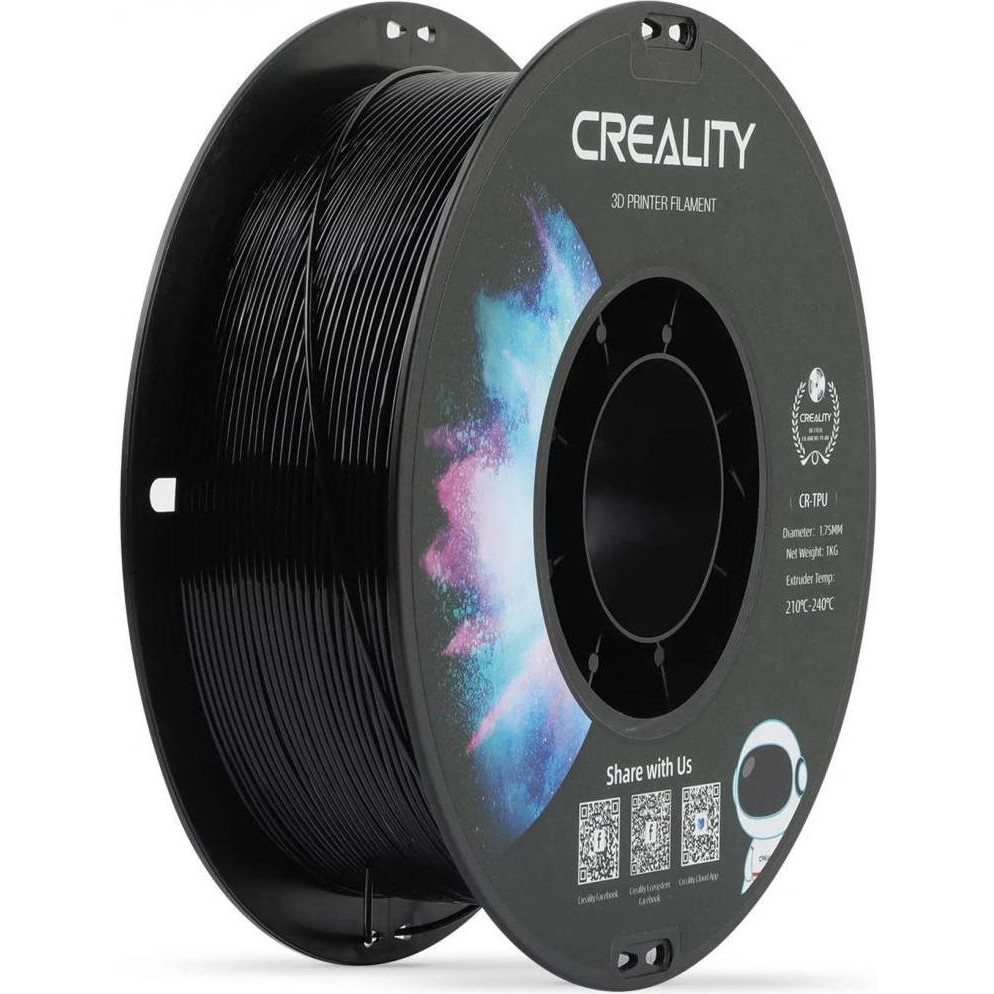 Creality TPU Filament 1кг, 1.75мм, черный (3301040040) - зображення 1