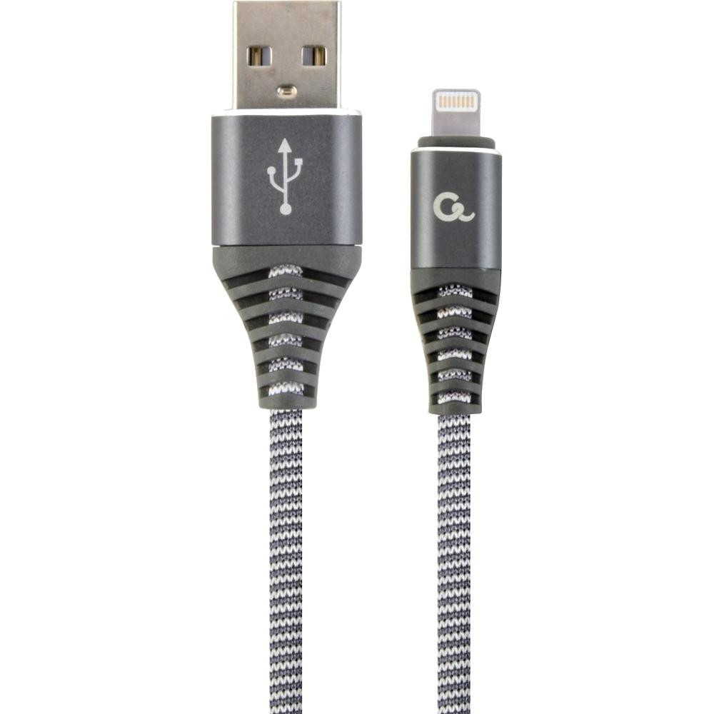 Cablexpert Premium USB/Apple Lightning Gray 2m (CC-USB2B-AMLM-2M-WB2) - зображення 1