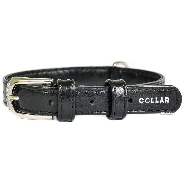 Collar Ошейник Glamour без украшений 20 мм 30-39 см черный (32931) - зображення 1