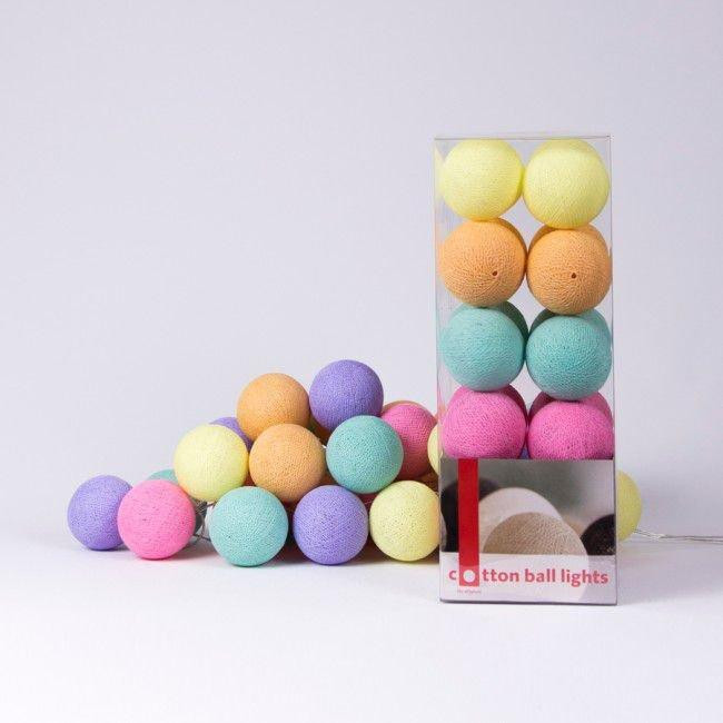 Cotton Ball Lights Гирлянда на 50 шаров 7,5м, Ice Cream - зображення 1