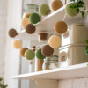 Cotton Ball Lights Гирлянда на 20 шаров 3,8м, Forest Green - зображення 1