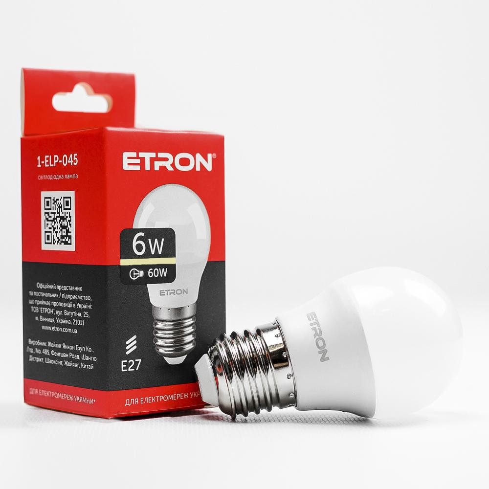 Etron LED 6W 3000K E27 (1-ELP-045) - зображення 1