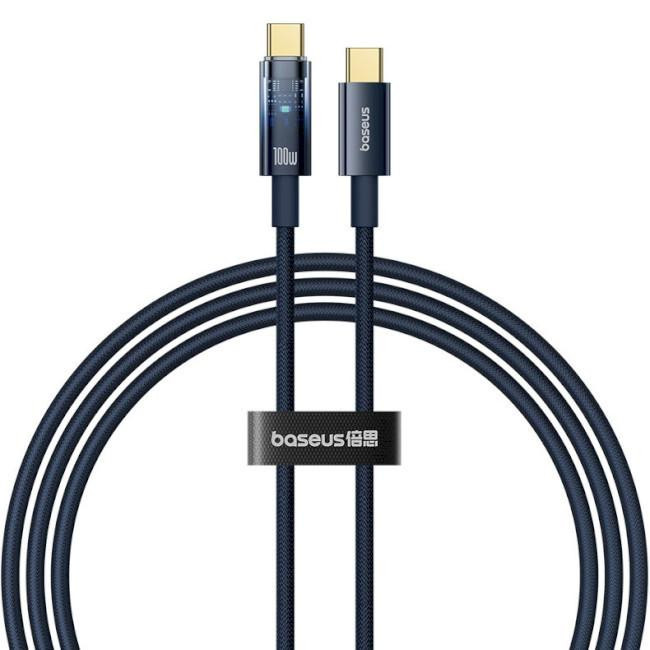 Baseus Explorer Charging Cable USB-C to USB-C 100W 1m Deepsea Blue (P10319704321-00) - зображення 1