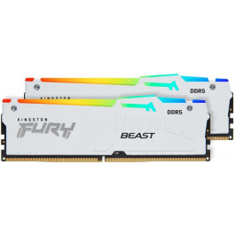   Kingston FURY 32 GB (2x16GB) DDR5 6400 MHz Beast RGB EXPO White (KF564C32BWEAK2-32)