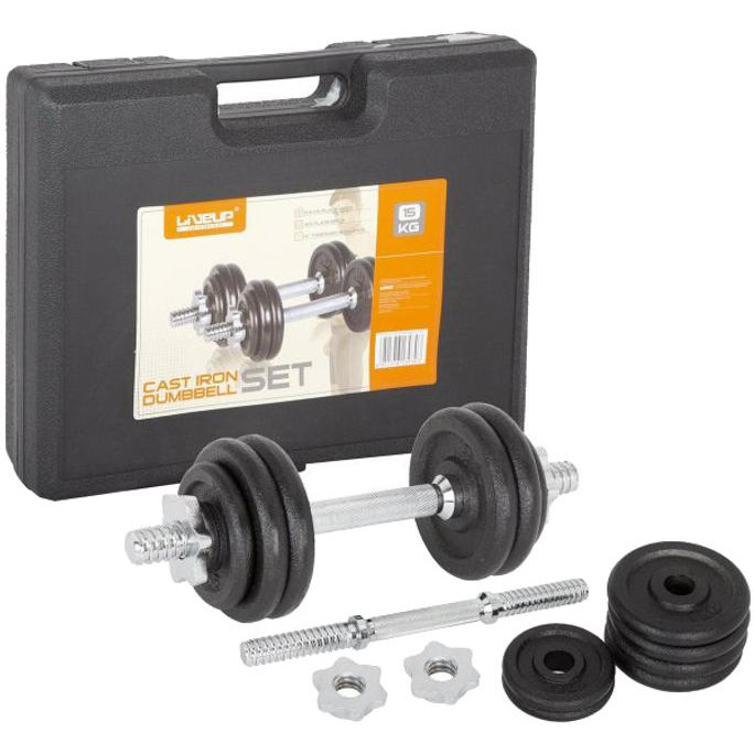 LiveUP Dumbbell Set 7,5 кг (LS2322B-15KGS) - зображення 1