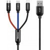 Baseus Three Primary Colors USB Type-C+Lightning+microUSB 30cm 3.5A (CAMLT-ASY01) - зображення 1