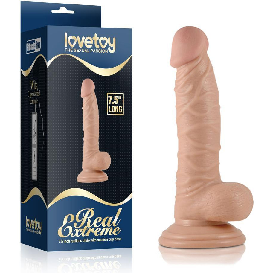 LoveToy Real Extreme Dildo Flesh 7.5" (6452LVTOY202) - зображення 1