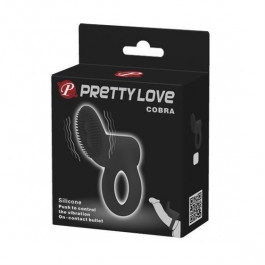   Pretty Love Cobra Penis Ring Vibrating Black (6603BI0824)