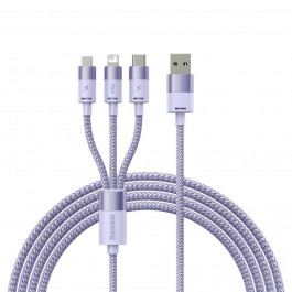   Baseus StarSpeed Series USB Cable to Lightning/microUSB/USB-C Fast Charging 3.5A 1.2m Purple (CAXS000005)