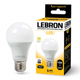   Lebron LED L-A60 10W Е27 4100K з акустичним датчиком (11-11-82)