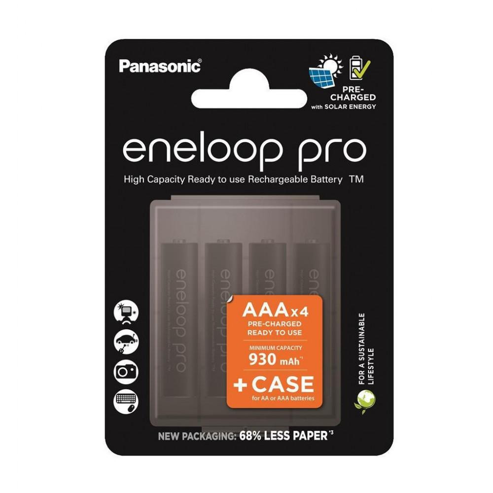 Panasonic Eneloop Pro + Case AAA 930mAh 4шт/уп (BK-4HCDEC4CP) - зображення 1