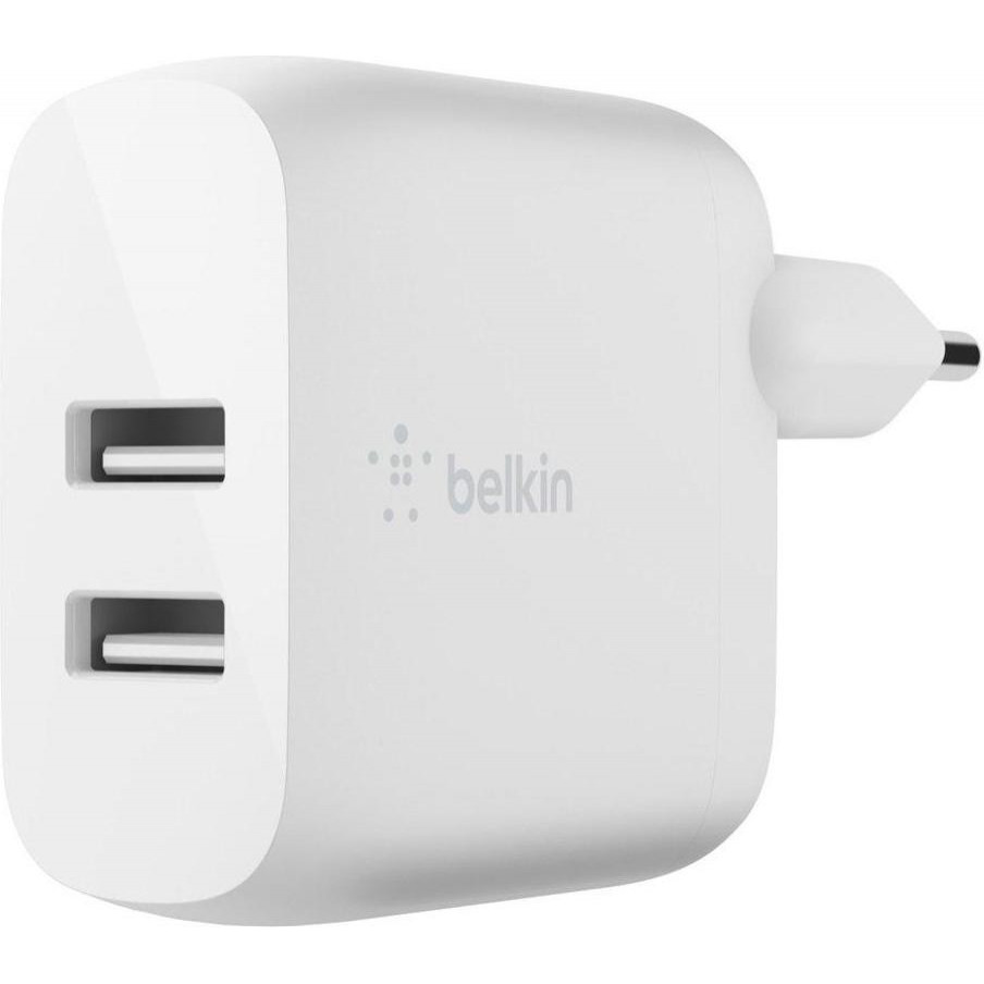 Belkin Boost Up Charge Dual USB-A Home Charger (WCB002VFWH) - зображення 1