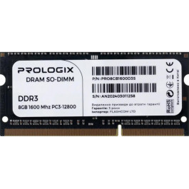   Prologix 8 GB SO-DIMM DDR3 1600 MHz (PRO8GB1600D3S)