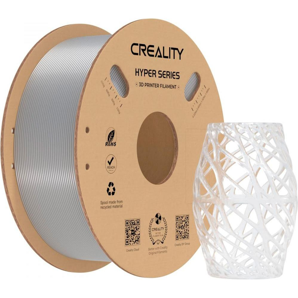 Creality Hyper PETG Filament (пластик) для 3D принтера  1кг, 1.75мм, прозорий (3301030042) - зображення 1