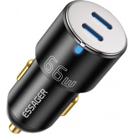   Essager Car ChargerUSB-C  66W Black (ECC2C-FF01)