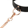 Rosy Gold Collar with Leash Black (SX1199) - зображення 6