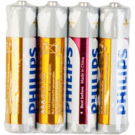   Philips AAA bat Carbon-Zinc 4шт LongLife (R03L4F/97)