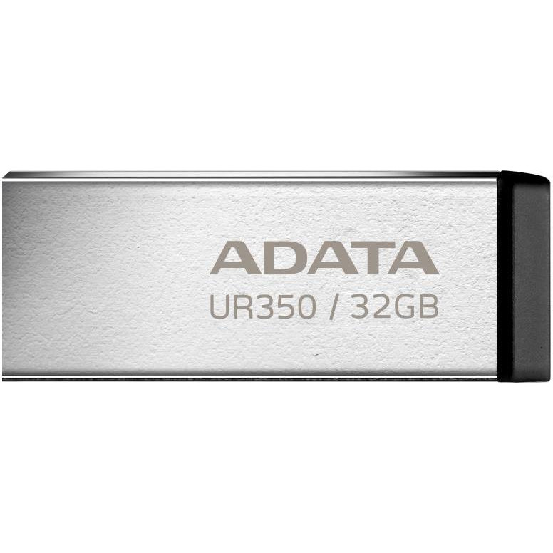 ADATA 32 GB UR350 USB 3.2 Silver/Black (UR350-32G-RSR/BK) - зображення 1