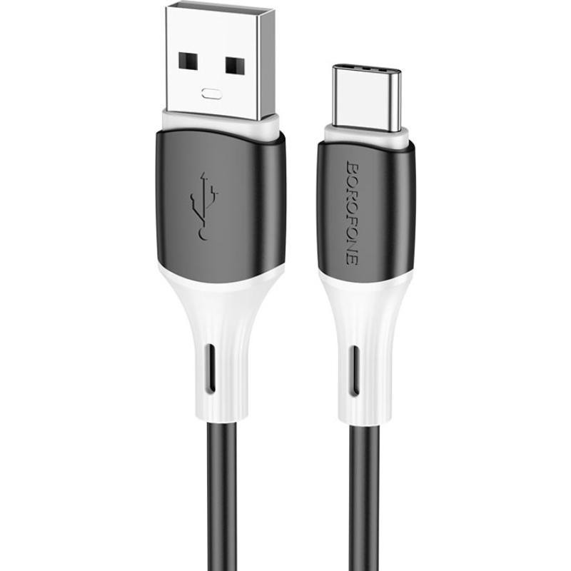 Borofone BX79 Silicone USB to USB-C 1m Black (BX79CB) - зображення 1